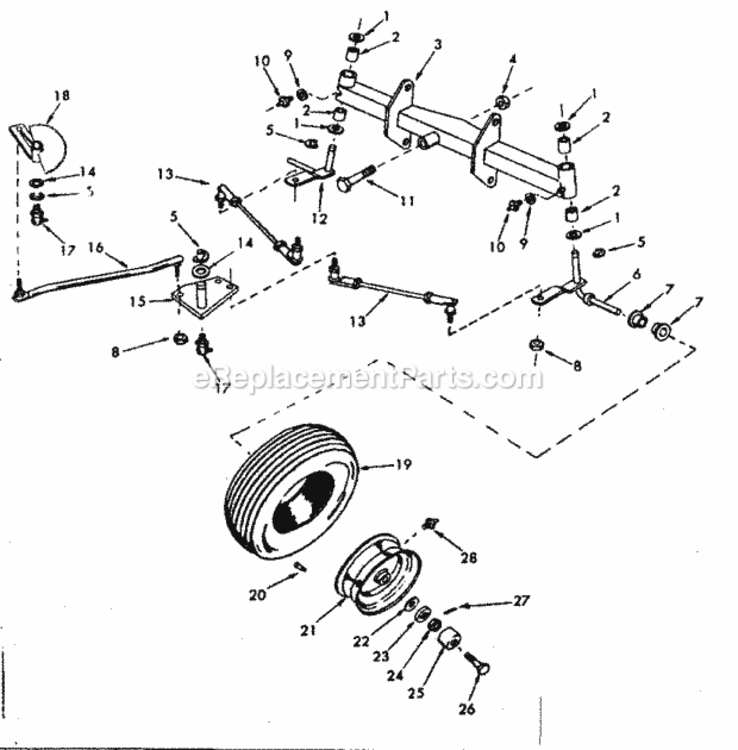 Page C Diagram and Parts List for 91725751  Craftsman Lawn Tractor