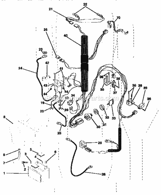 Page A Diagram and Parts List for 917257550  Craftsman Lawn Tractor