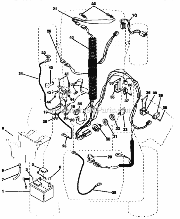 Page A Diagram and Parts List for 917257551  Craftsman Lawn Tractor