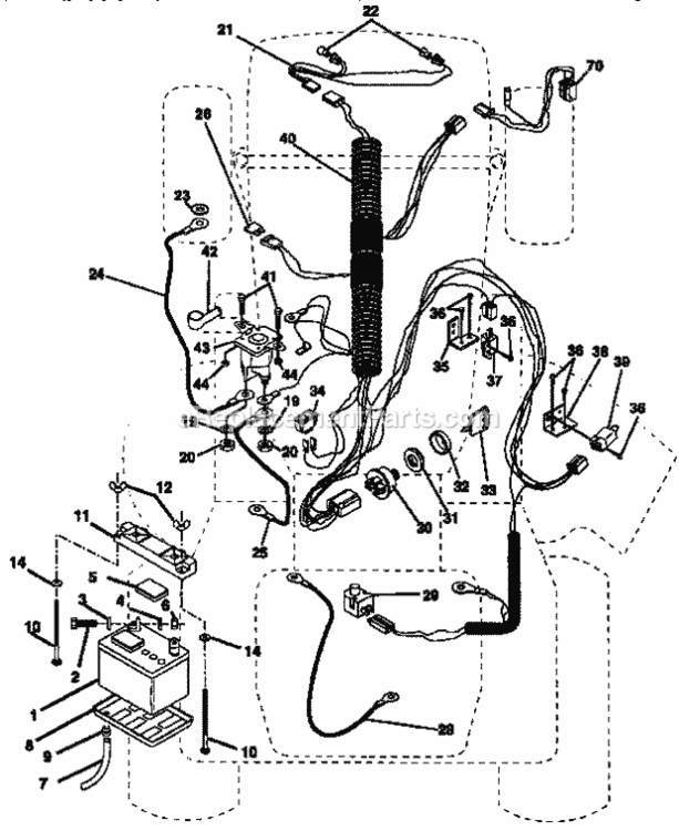 Page A Diagram and Parts List for 917257560  Craftsman Lawn Tractor