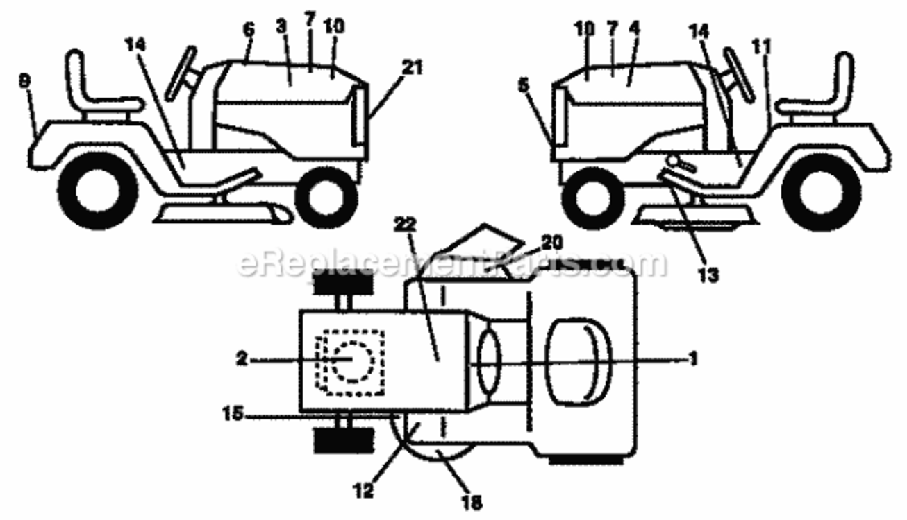 Page F Diagram and Parts List for 917257560  Craftsman Lawn Tractor