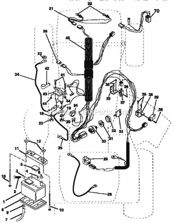 Page A Diagram and Parts List for 917257562  Craftsman Lawn Tractor