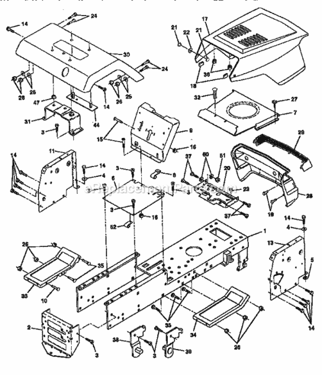 Page B Diagram and Parts List for 917257563  Craftsman Lawn Tractor