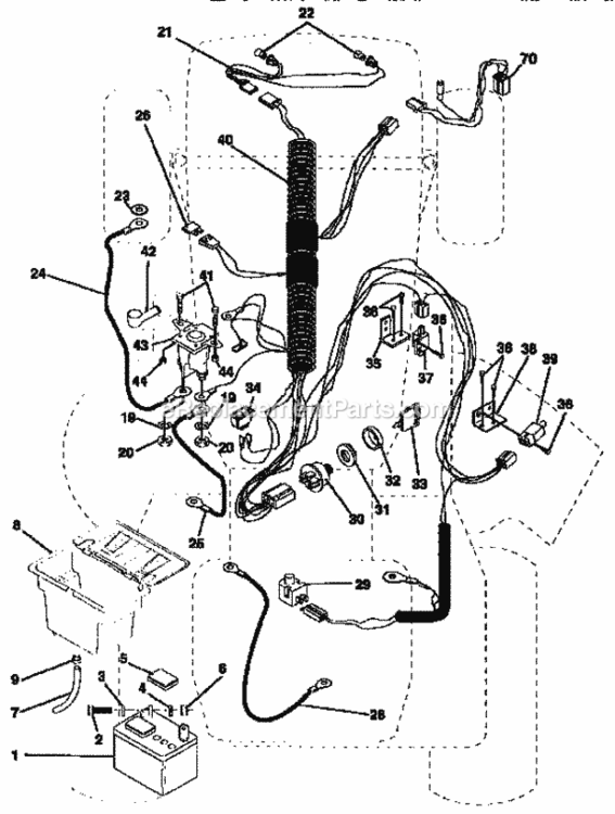 Page A Diagram and Parts List for 917257571  Craftsman Lawn Tractor
