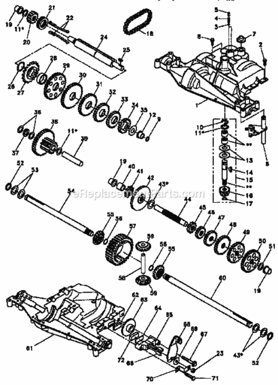 Page K Diagram and Parts List for 917257571  Craftsman Lawn Tractor