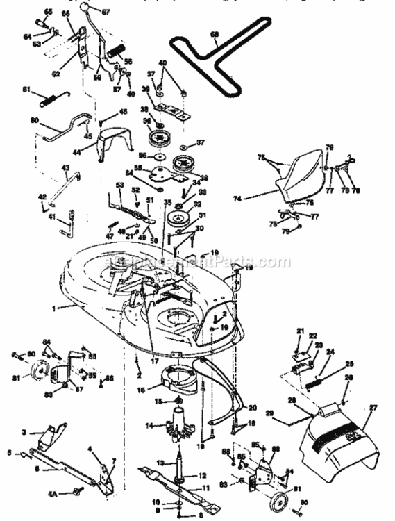 Page J Diagram and Parts List for 917257640  Craftsman Lawn Tractor