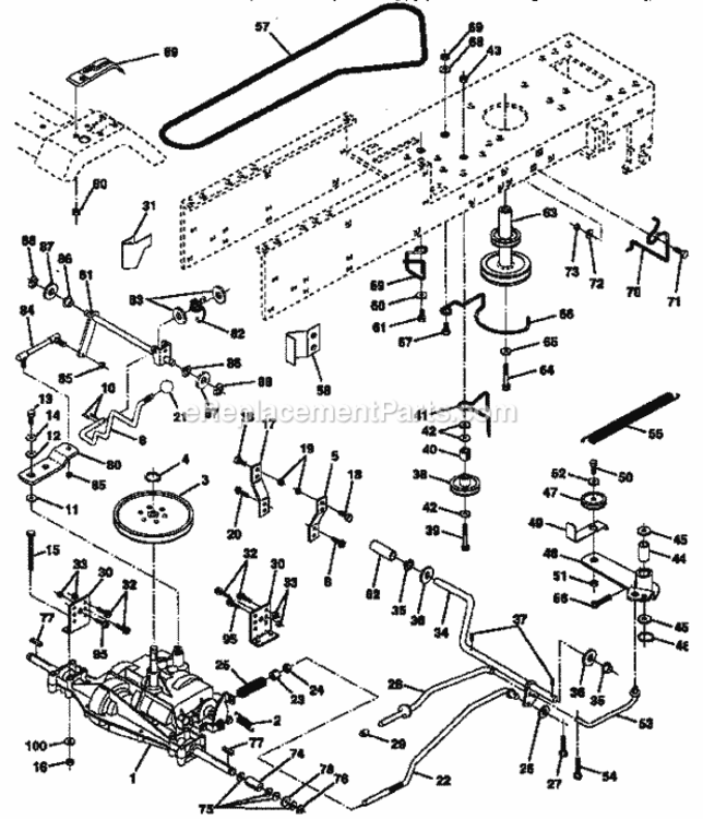 Page C Diagram and Parts List for 917257640  Craftsman Lawn Tractor