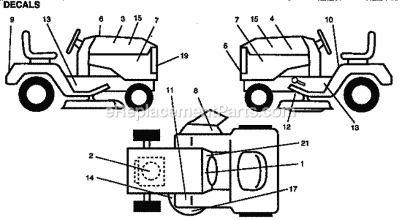 Page F Diagram and Parts List for 917257640  Craftsman Lawn Tractor