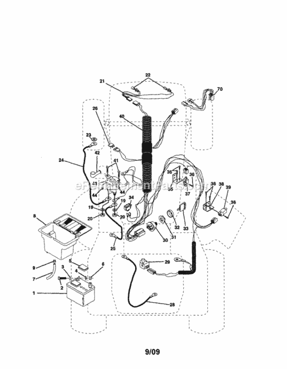 Page A Diagram and Parts List for 917257641  Craftsman Lawn Tractor