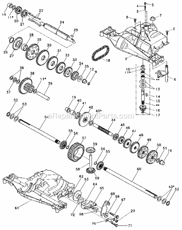 Page L Diagram and Parts List for 917257641  Craftsman Lawn Tractor