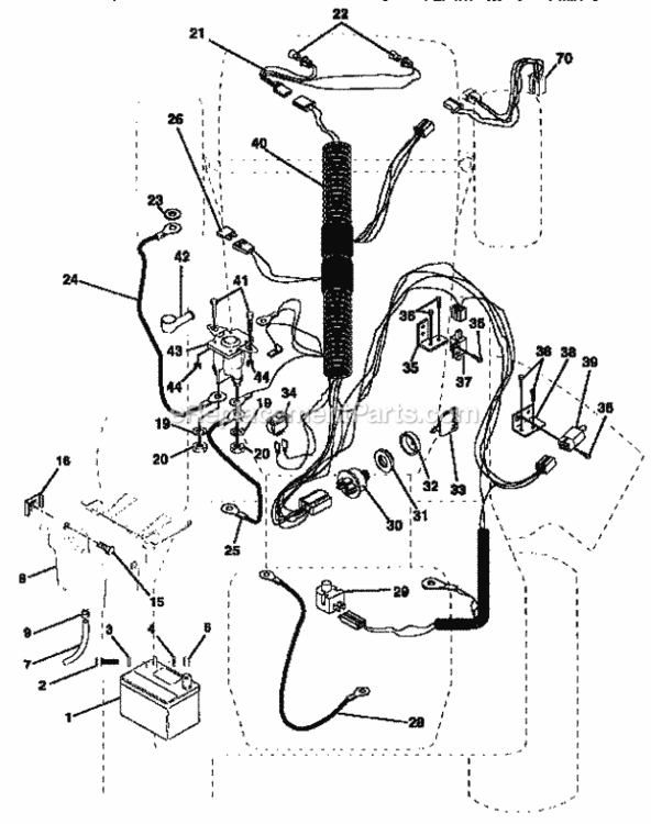 Page A Diagram and Parts List for 917257643  Craftsman Lawn Tractor