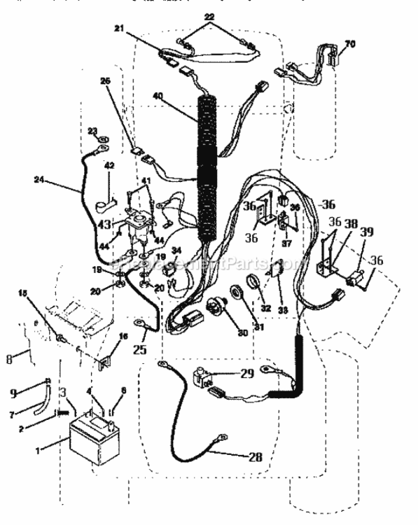 Page A Diagram and Parts List for 917257644  Craftsman Lawn Tractor