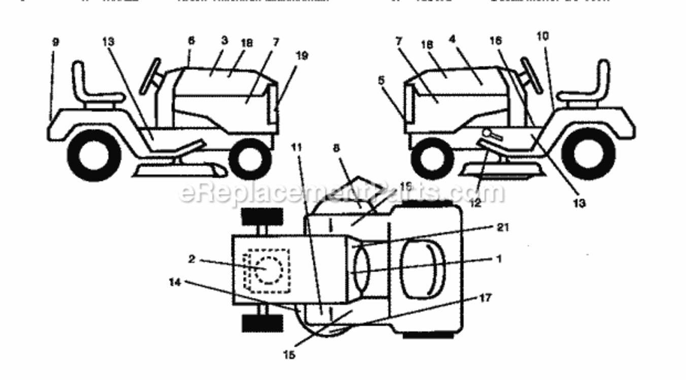 Page F Diagram and Parts List for 917257644  Craftsman Lawn Tractor
