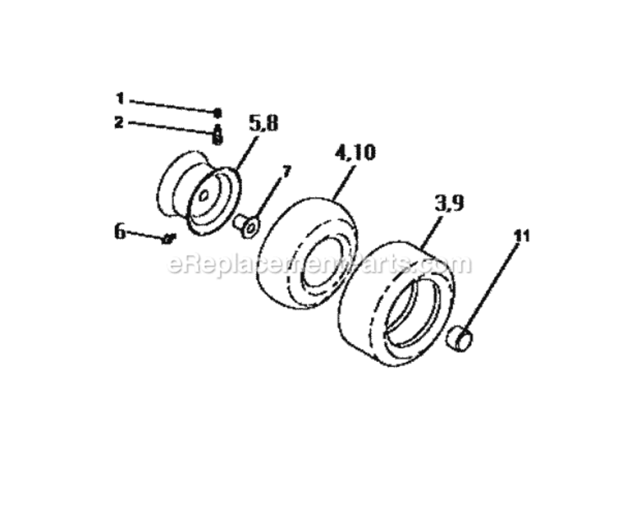 Page G Diagram and Parts List for 917257644  Craftsman Lawn Tractor