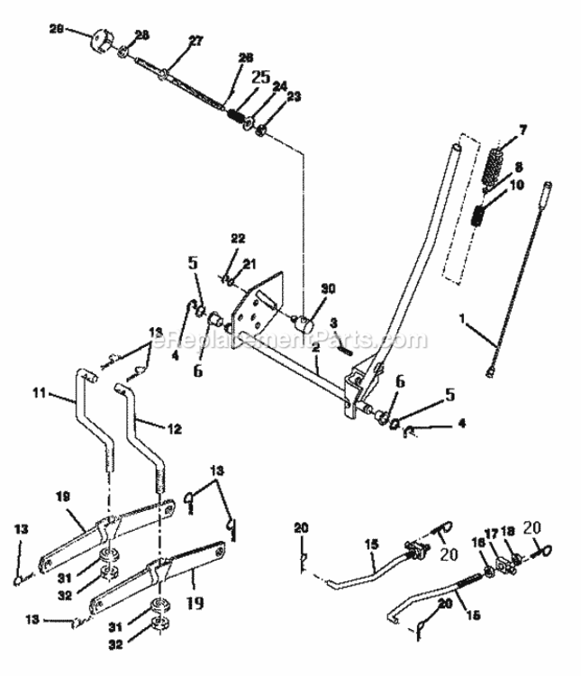 Page I Diagram and Parts List for 917257644  Craftsman Lawn Tractor