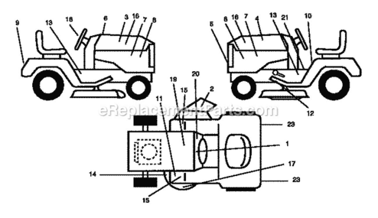 Page G Diagram and Parts List for 917257652  Craftsman Lawn Tractor