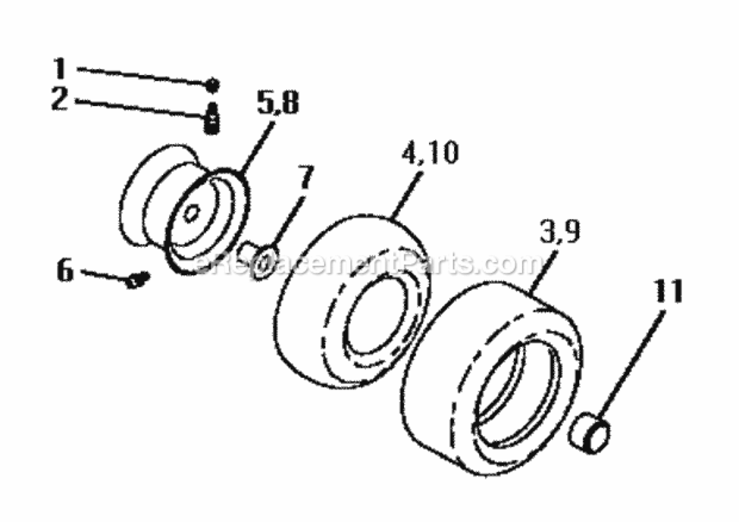 Page H Diagram and Parts List for 917257652  Craftsman Lawn Tractor