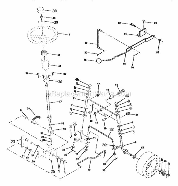 Page D Diagram and Parts List for 917257653  Craftsman Lawn Tractor