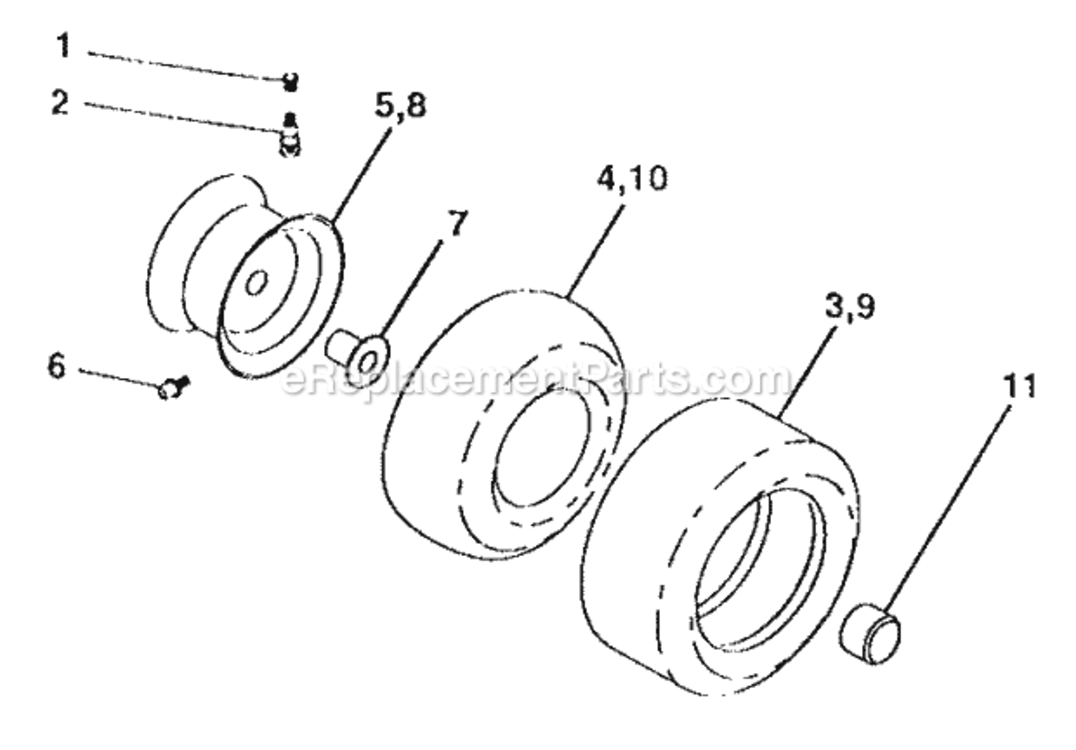 Page H Diagram and Parts List for 917257653  Craftsman Lawn Tractor