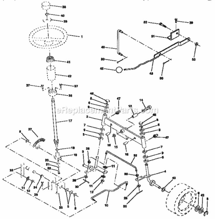 Page D Diagram and Parts List for 917257661  Craftsman Lawn Tractor