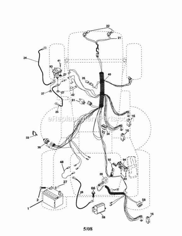 Page A Diagram and Parts List for 917257670  Craftsman Lawn Tractor