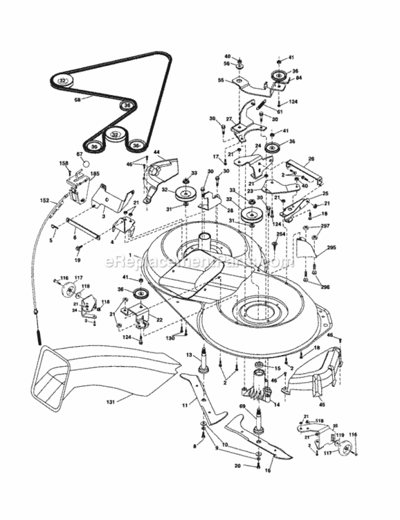 Page J Diagram and Parts List for 917257670  Craftsman Lawn Tractor