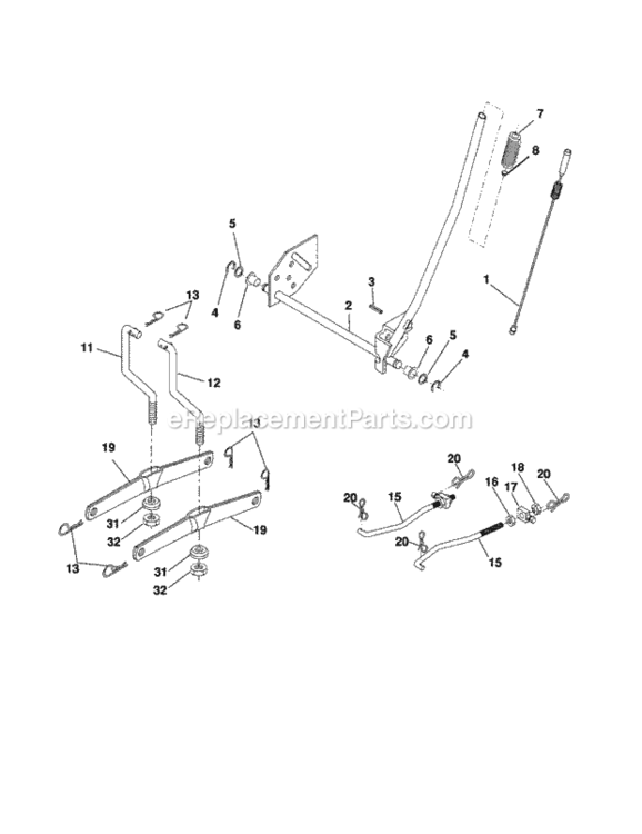Page I Diagram and Parts List for 917257670  Craftsman Lawn Tractor