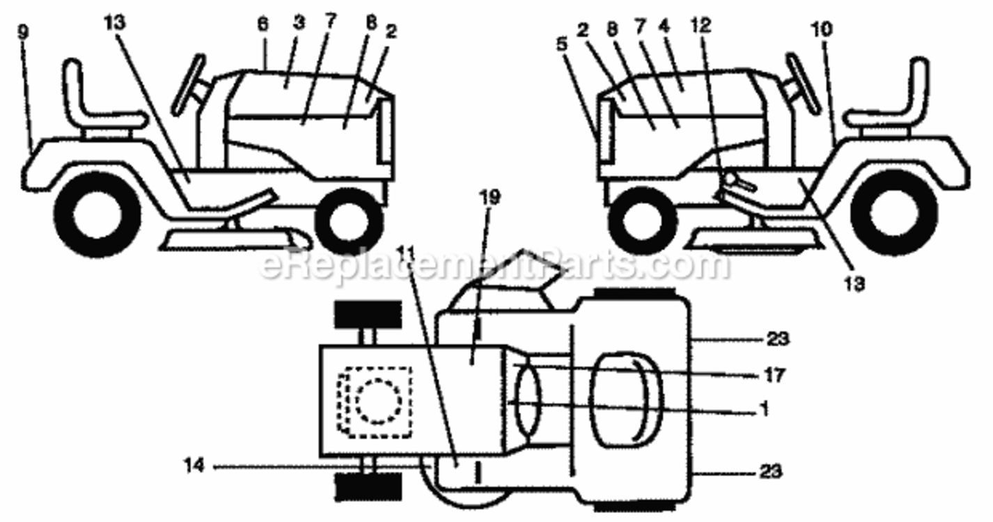 Page A Diagram and Parts List for 917257711  Craftsman Lawn Tractor