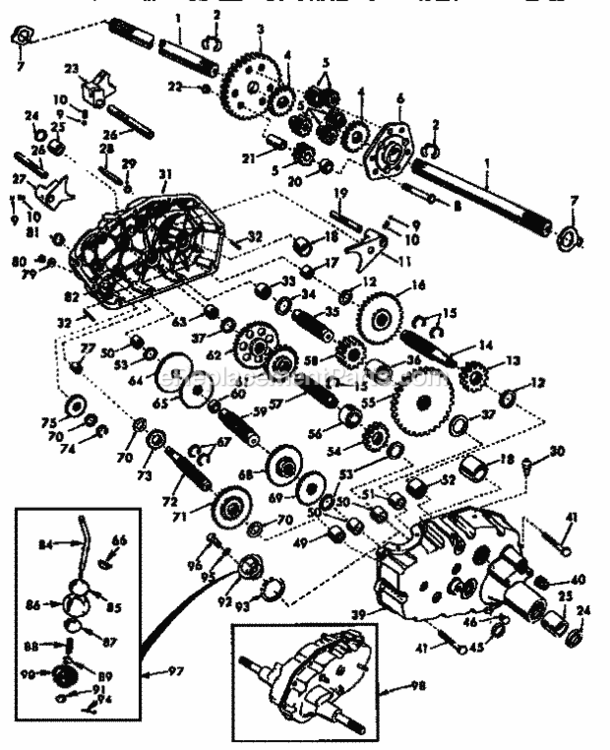 Page K Diagram and Parts List for 917257711  Craftsman Lawn Tractor