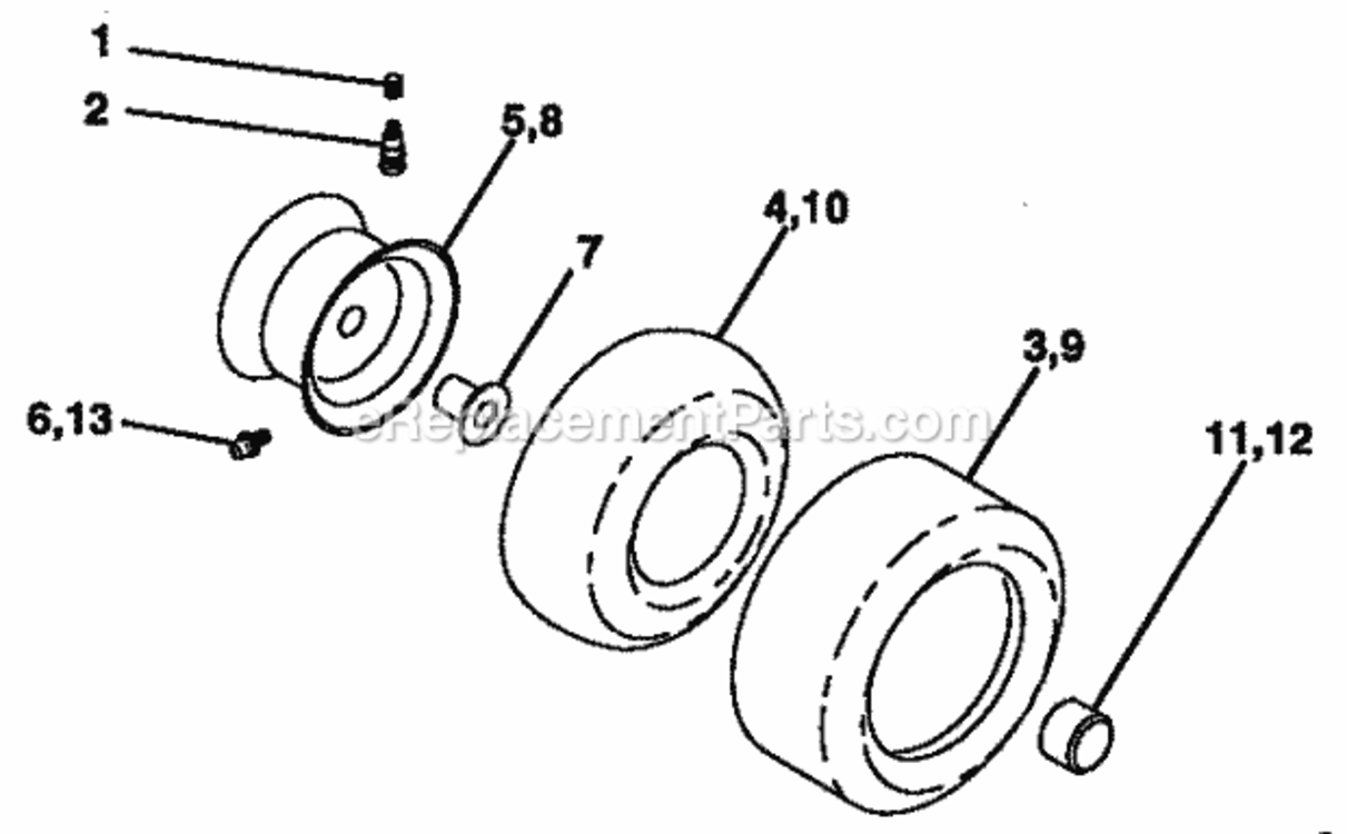 Page B Diagram and Parts List for 917257711  Craftsman Lawn Tractor