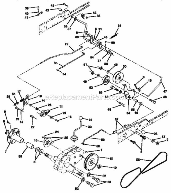 Page E Diagram and Parts List for 917257711  Craftsman Lawn Tractor