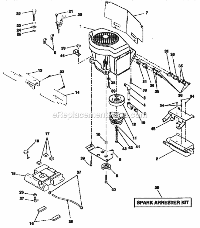 Page G Diagram and Parts List for 917257711  Craftsman Lawn Tractor