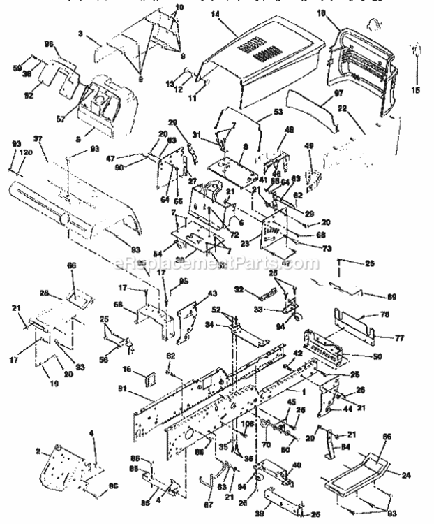 Page D Diagram and Parts List for 917257720  Craftsman Lawn Tractor
