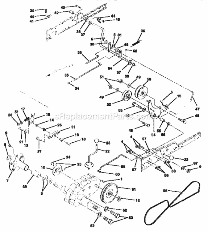 Page E Diagram and Parts List for 917257720  Craftsman Lawn Tractor