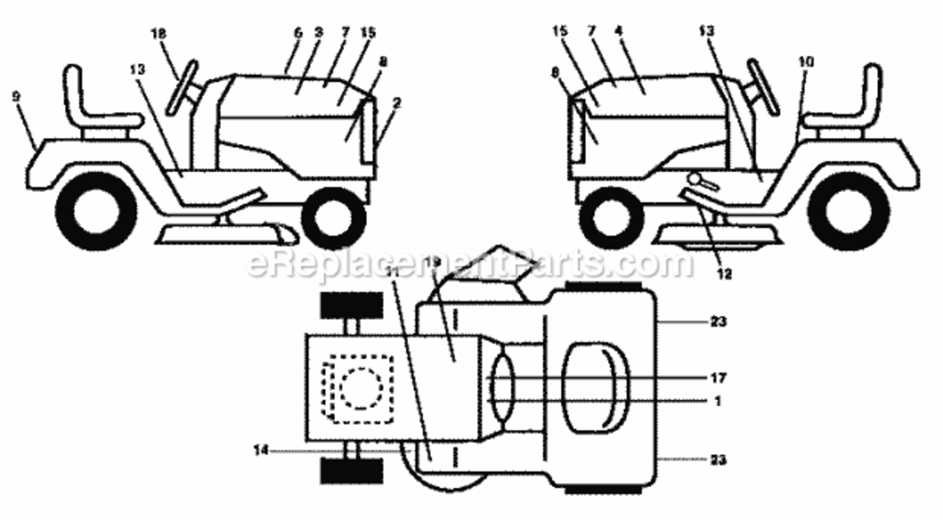 Page K Diagram and Parts List for 917257721  Craftsman Lawn Tractor