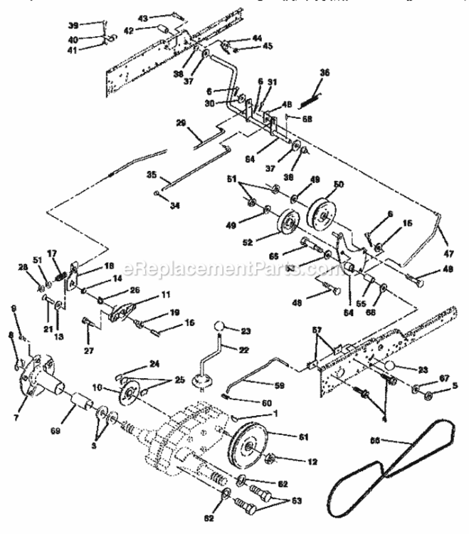 Page C Diagram and Parts List for 917257721  Craftsman Lawn Tractor