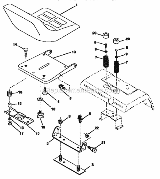 Page F Diagram and Parts List for 917257721  Craftsman Lawn Tractor