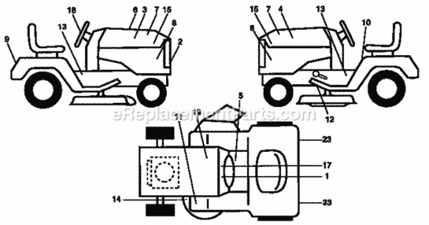 Page A Diagram and Parts List for 917257730  Craftsman Lawn Tractor