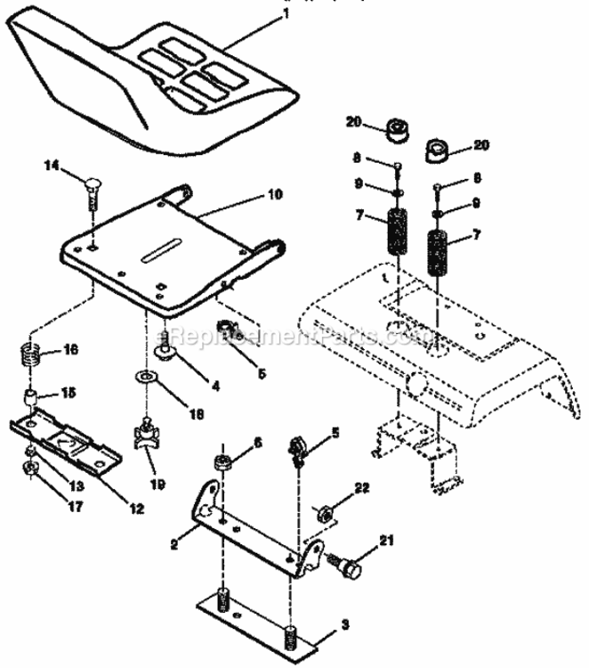 Page H Diagram and Parts List for 917257730  Craftsman Lawn Tractor