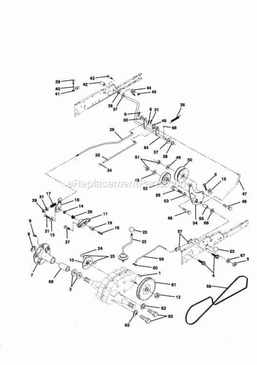 Page E Diagram and Parts List for 917257740  Craftsman Lawn Tractor