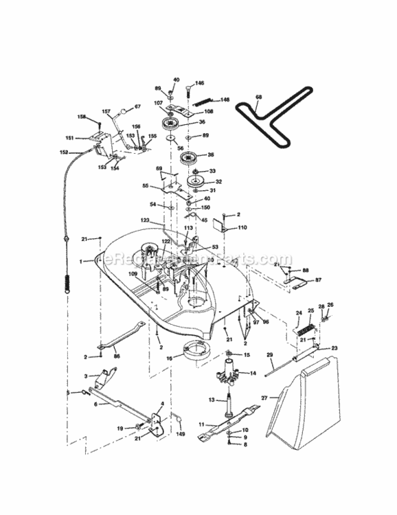Page J Diagram and Parts List for 917258010  Craftsman Lawn Tractor