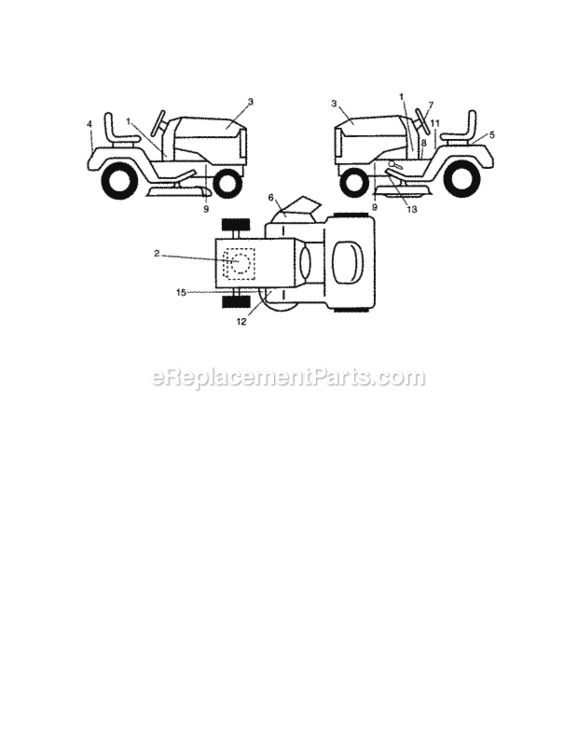 Page G Diagram and Parts List for 917258010  Craftsman Lawn Tractor