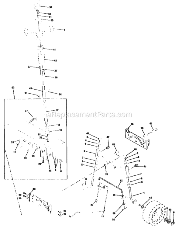 Page D Diagram and Parts List for 917258020  Craftsman Lawn Tractor