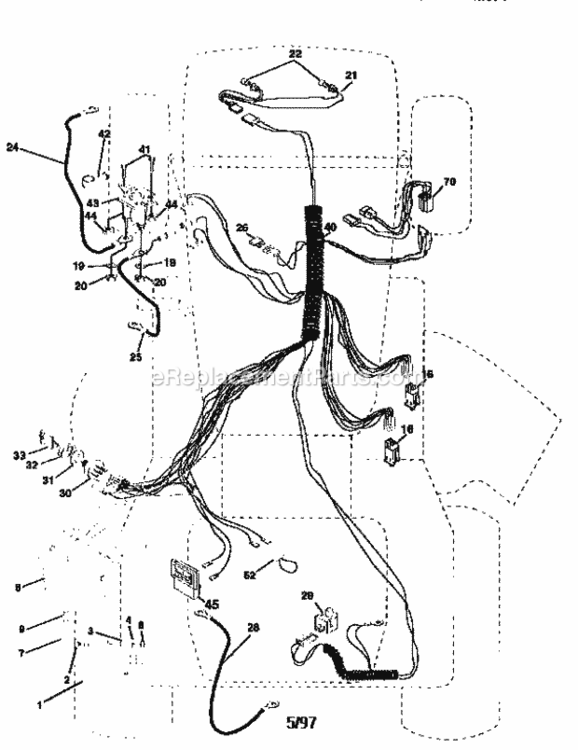 Page A Diagram and Parts List for 917258021  Craftsman Lawn Tractor