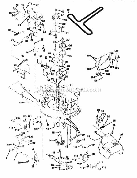 Page J Diagram and Parts List for 917258030  Craftsman Lawn Tractor