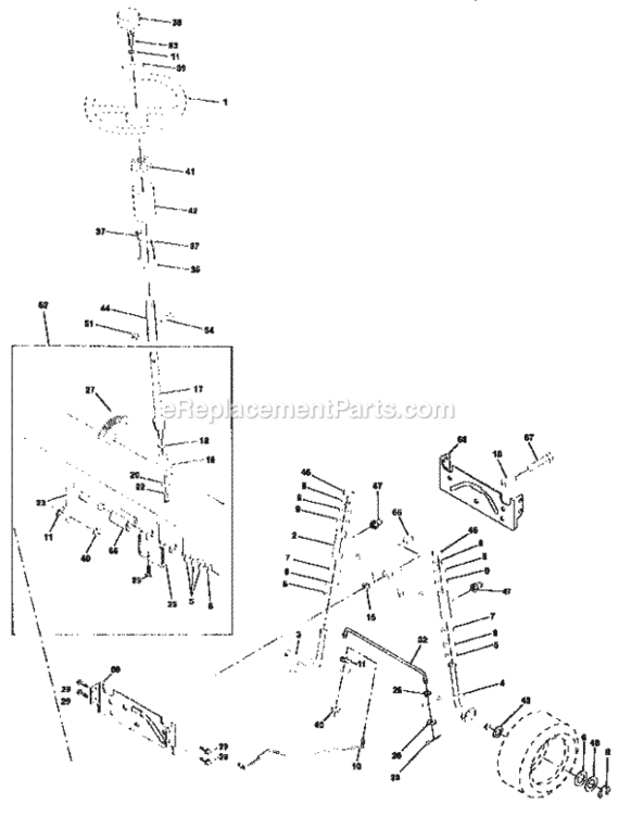 Page D Diagram and Parts List for 917258030  Craftsman Lawn Tractor