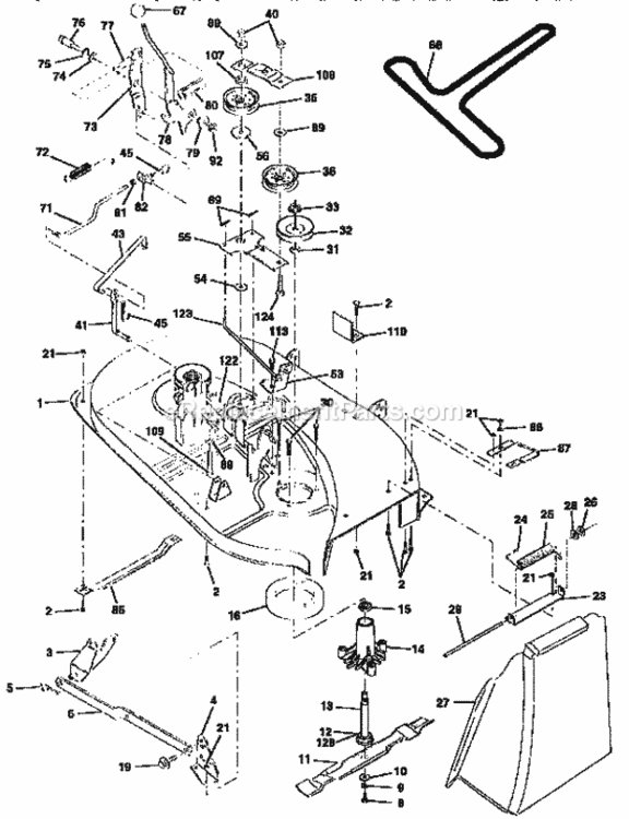 Page J Diagram and Parts List for 917258050  Craftsman Lawn Tractor