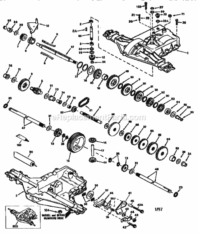 Page K Diagram and Parts List for 917258050  Craftsman Lawn Tractor