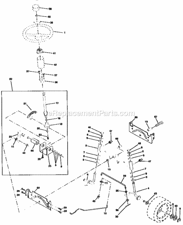 Page D Diagram and Parts List for 917258051  Craftsman Lawn Tractor