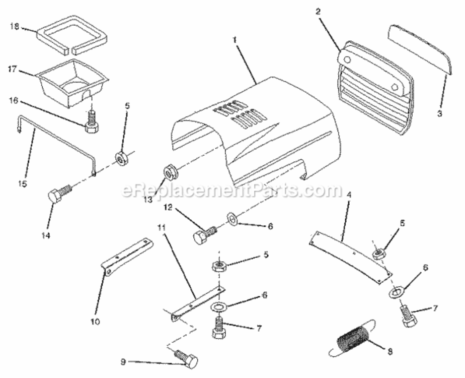 Page B Diagram and Parts List for 917258140  Craftsman Lawn Tractor
